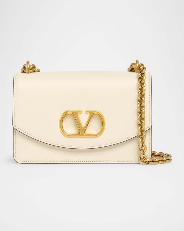 Vain Small VLOGO Leather Shoulder Bag
